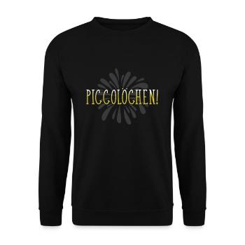 Piccolöchen! Piccolo Sekt - Unisex Pullover - Schwarz - Vorne - Alina (178cm) & Michal (187cm)