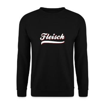 Fleisch - Unisex Pullover - Schwarz - Vorne - Alina (178cm) & Michal (187cm)