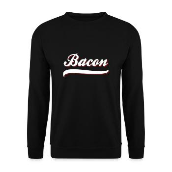 Bacon Schinken Speck - Unisex Pullover - Schwarz - Vorne - Alina (178cm) & Michal (187cm)