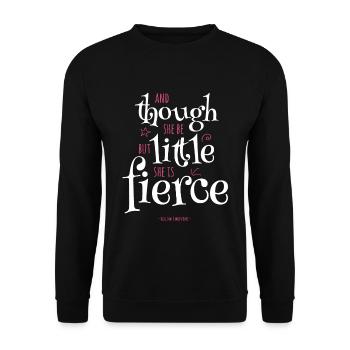 Même si elle est petite, elle est féroce Shakespeare - Sweat-shirt Unisexe - noir - Devant - Alina (178cm) & Michal (187cm)
