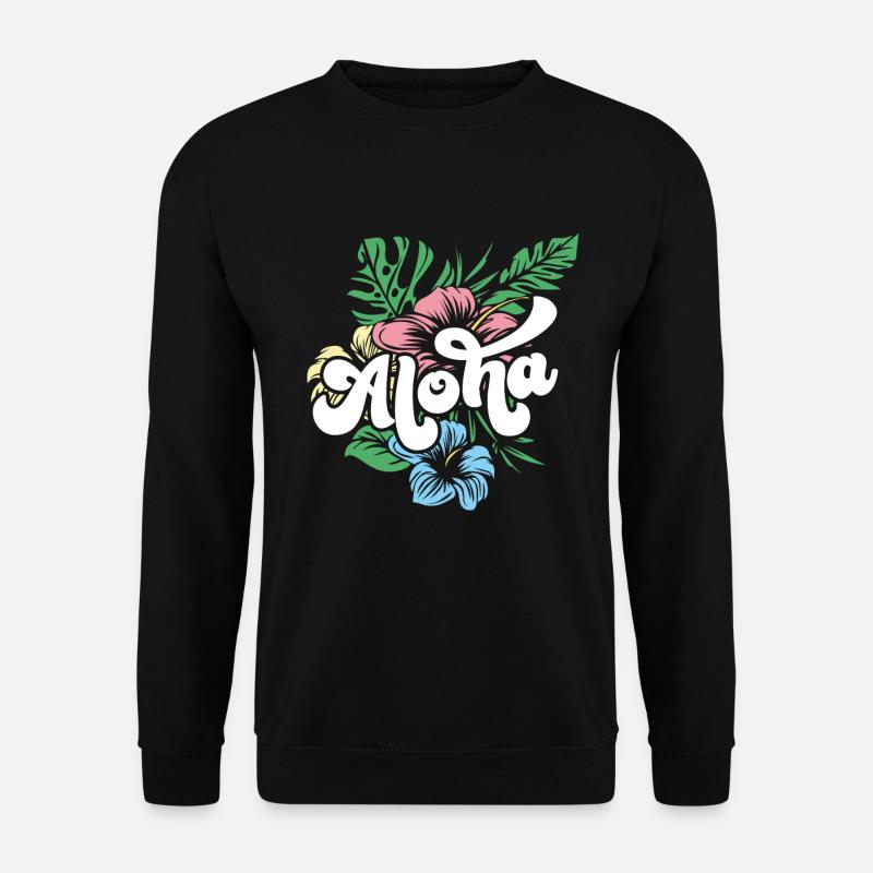 Aloha Hibiscus Hawaii - Unisex Pullover - Schwarz