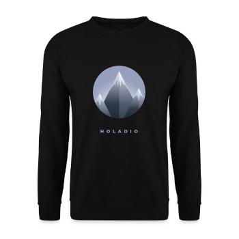 Holadio Holladio Mountaineer Yodelling Heidi Hiking - Unisex Sweatshirt - black - Front - Alina (178cm) & Michal (187cm)