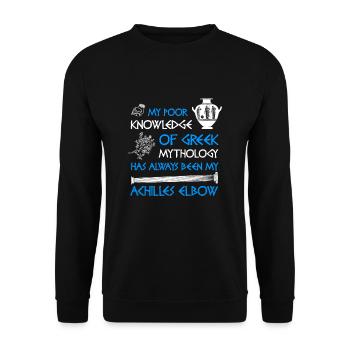 Achilles heel Greek Mythology Greece - Unisex Sweatshirt - black - Front - Alina (178cm) & Michal (187cm)