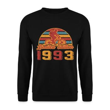 Fahrrad Fahrräder Bike Geburtstag Baujahr 1993 - Unisex Pullover - Schwarz - Vorne - Alina (178cm) & Michal (187cm)