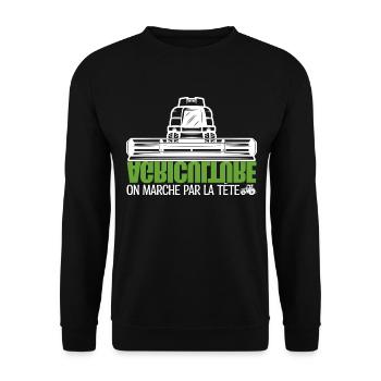 French farmers, farmer, agriculture. - Unisex Sweatshirt - black - Front - Alina (178cm) & Michal (187cm)