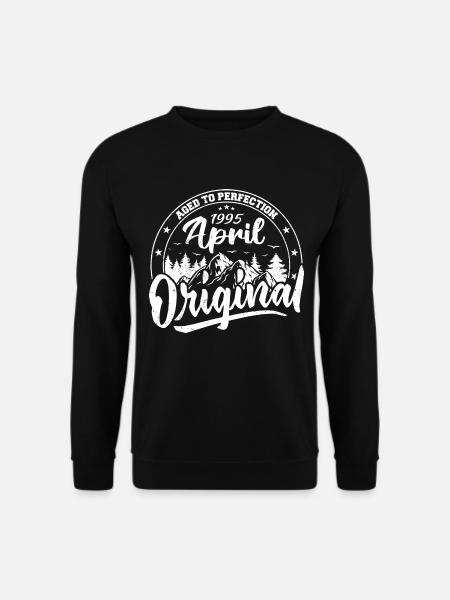 April 1995 Birthday Gift April 1995 Vintage - Unisex Sweatshirt - black
