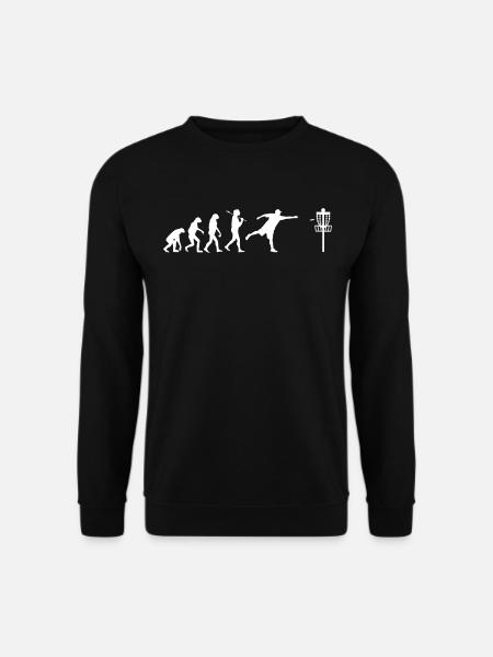 Disc Golf Evolution Ultimate Frisbee Lustig Sport - Unisex Pullover - Schwarz