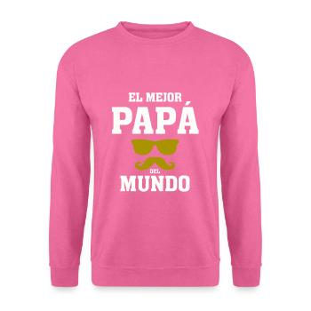Dia del Padre Spanisches Zitat Vatertag - Unisex Pullover - Pink - Vorne