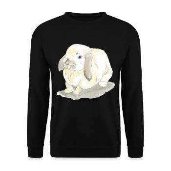 Rabbits - Unisex Sweatshirt - black - Front - Alina (178cm) & Michal (187cm)
