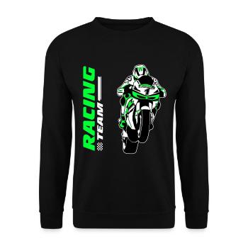 Motorcycle Racing - Moto GP - Superbike - Unisex Sweatshirt - black - Front - Alina (178cm) & Michal (187cm)