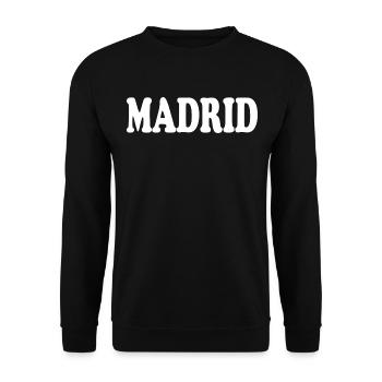 Madrid - Sweat-shirt Unisexe - noir - Devant - Alina (178cm) & Michal (187cm)