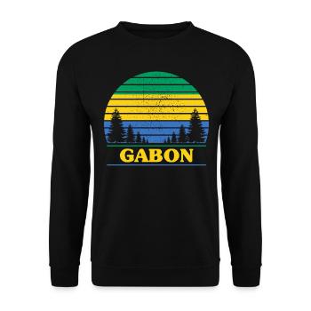 Gabon - Unisex Sweatshirt - black - Front - Alina (178cm) & Michal (187cm)
