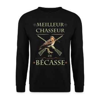 Bécasse tshirt drôle - Sweat-shirt Unisexe - noir - Devant - Alina (178cm) & Michal (187cm)