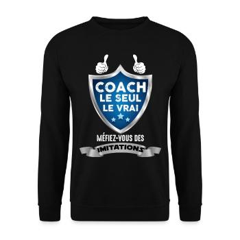 Coach humour drole pour mon coach préféré - Sweat-shirt Unisexe - noir - Devant - Alina (178cm) & Michal (187cm)