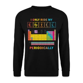 I Ride my Gravel Bike Periodically Periodic Table - Unisex Sweatshirt - black - Front - Alina (178cm) & Michal (187cm)