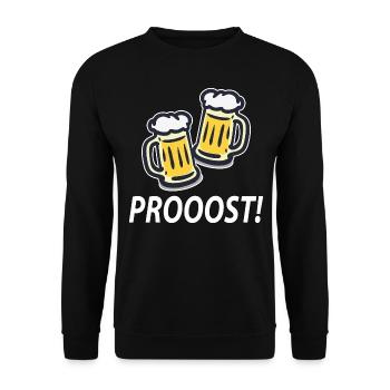 Prost Bier - Unisex Pullover - Schwarz - Vorne - Alina (178cm) & Michal (187cm)