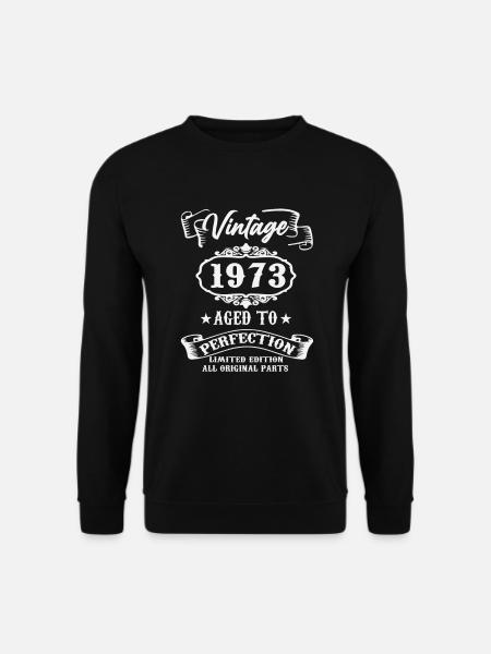 Jahrgang 1973 geboren Vintage Geburtstag Geschenk - Unisex Pullover - Schwarz