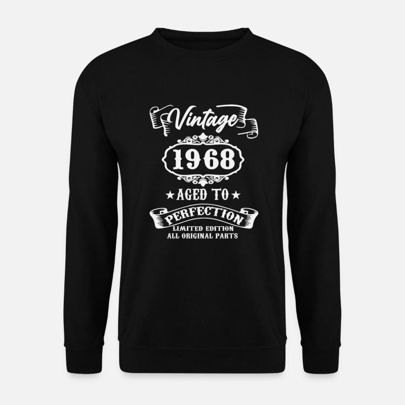 1968 Jahrgang Vintage Geburtstag Retro Geschenk - Unisex Pullover - Schwarz