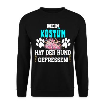 Mein Kostüm hat der Hund gefressen - Unisex Pullover - Schwarz - Vorne - Alina (178cm) & Michal (187cm)
