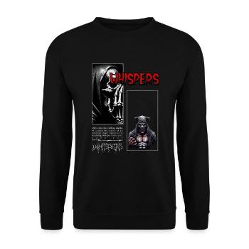 Whispers - Unisex Pullover - Schwarz - Vorne - Alina (178cm) & Michal (187cm)