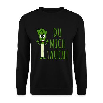 Poireaux dire que vous me Lauch en vert - Sweat-shirt Unisexe - noir - Devant - Alina (178cm) & Michal (187cm)
