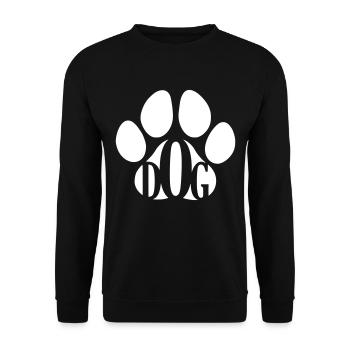 Chien, patte de chien, meilleur ami de l'homme - Sweat-shirt Unisexe - noir - Devant - Alina (178cm) & Michal (187cm)