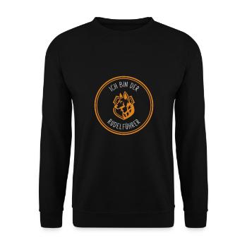 Ich bin der Rudelführer T-Shirt - Unisex Pullover - Schwarz - Vorne - Alina (178cm) & Michal (187cm)