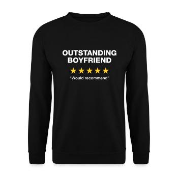 Outstanding Boyfriend - Unisex Sweatshirt - black - Front - Alina (178cm) & Michal (187cm)