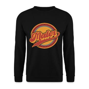 Maler Malerin Malermeister Handwerker Beruf - Unisex Pullover - Schwarz - Vorne - Alina (178cm) & Michal (187cm)