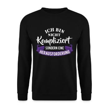 Zicke Freundin Herausforderung - Unisex Pullover - Schwarz - Vorne - Alina (178cm) & Michal (187cm)