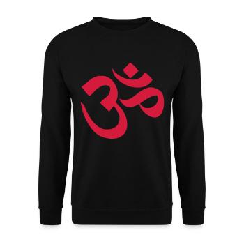 Om Ornament - Unisex Pullover - Schwarz - Vorne - Alina (178cm) & Michal (187cm)
