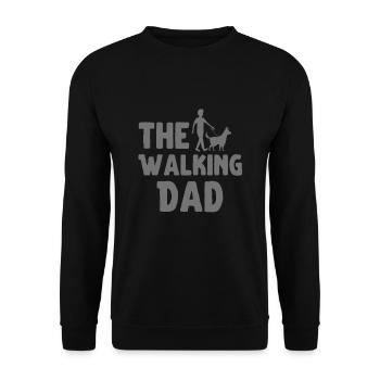 The walking dad - dog edition - Unisex Sweatshirt - black - Front - Alina (178cm) & Michal (187cm)