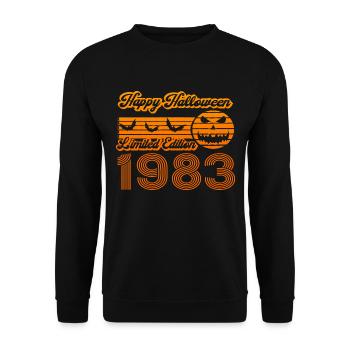 Halloween Citrouille Anniversaire 1983 Vintage - Sweat-shirt Unisexe - noir - Devant - Alina (178cm) & Michal (187cm)