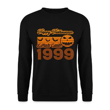 Halloween Citrouille Anniversaire Année de Construction 1999 Millésime - Sweat-shirt Unisexe - noir - Devant - Alina (178cm) & Michal (187cm)