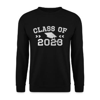 Class of 2023 Abi Matura Abschlussklasse Geschenk - Unisex Pullover - Schwarz - Vorne - Alina (178cm) & Michal (187cm)