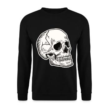 Skull Skeleton Skull Horror Cadeau d’Halloween - Sweat-shirt Unisexe - noir - Devant - Alina (178cm) & Michal (187cm)