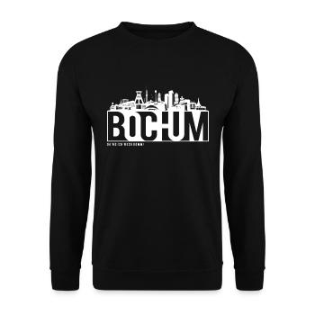 Bochum - Unisex Pullover - Schwarz - Vorne - Alina (178cm) & Michal (187cm)