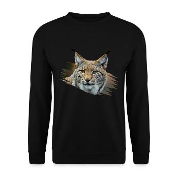 Lynx - Unisex Sweatshirt - black - Front - Alina (178cm) & Michal (187cm)