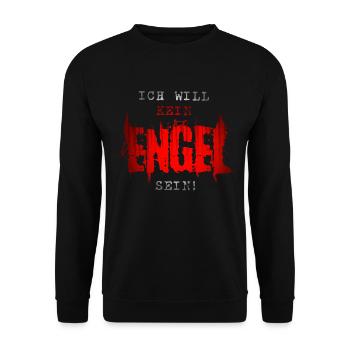 Ich will Kein Engel Sein - Unisex Pullover - Schwarz - Vorne - Alina (178cm) & Michal (187cm)