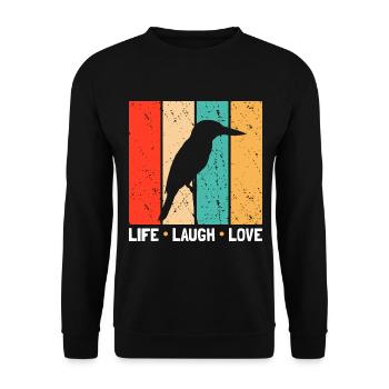 Kookaburra Design et Kookaburra Dicton - Sweat-shirt Unisexe - noir - Devant - Alina (178cm) & Michal (187cm)