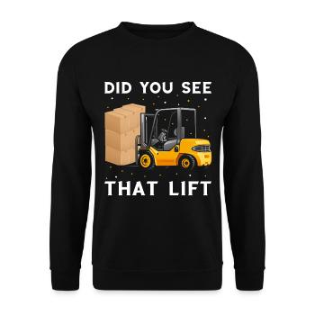 Magasiniers pour les caristes et les chariots élévateurs - Sweat-shirt Unisexe - noir - Devant - Alina (178cm) & Michal (187cm)