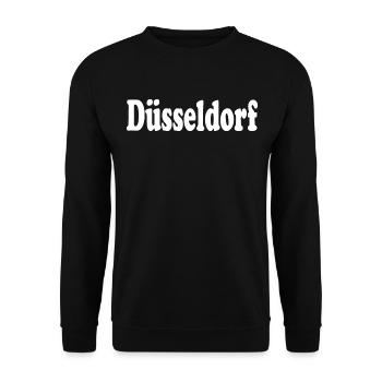 Dusseldorf - Sweat-shirt Unisexe - noir - Devant - Alina (178cm) & Michal (187cm)