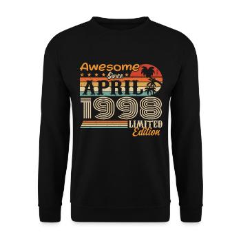Les Légendes sont nées en avril 1998 - Sweat-shirt Unisexe - noir - Devant - Alina (178cm) & Michal (187cm)