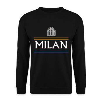 Milan / Mailand - Unisex Pullover - Schwarz - Vorne - Alina (178cm) & Michal (187cm)