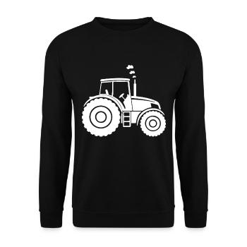 Agriculture Tractor Cow Farmer Gift - Unisex Sweatshirt - black - Front - Alina (178cm) & Michal (187cm)
