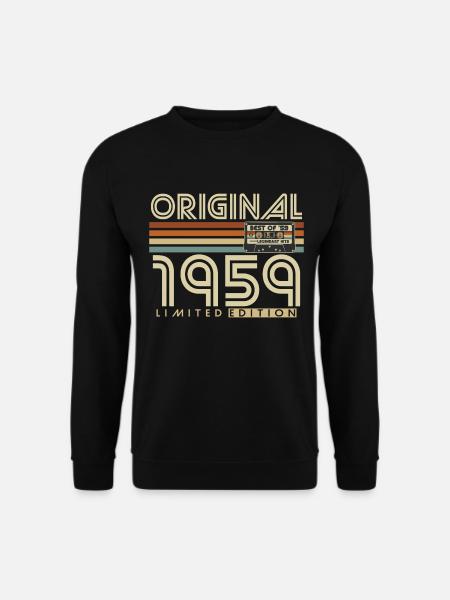 Original 1959 Vintage Vintage Cumpleaños Retro - Sudadera unisex - negro