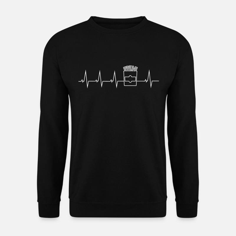 Ich liebe french fries - Pommes Frites - - Unisex Pullover - Schwarz