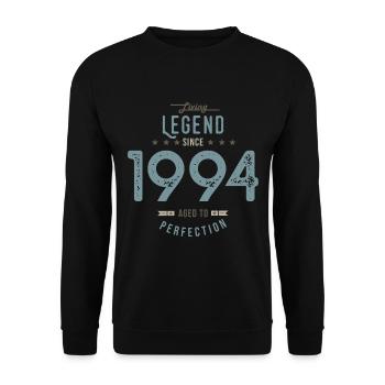 1994 Born in 1994 Birthday - Unisex Sweatshirt - black - Front - Alina (178cm) & Michal (187cm)