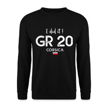 I did it GR 20 hiking trekking corsica rando GR 20 - Unisex Sweatshirt - black - Front - Alina (178cm) & Michal (187cm)