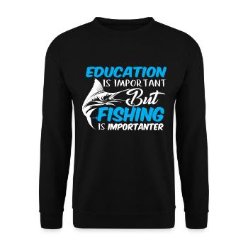 éducation pêche poissons ange pêcheur pêcheur fischer - Sweat-shirt Unisexe - noir - Devant - Alina (178cm) & Michal (187cm)